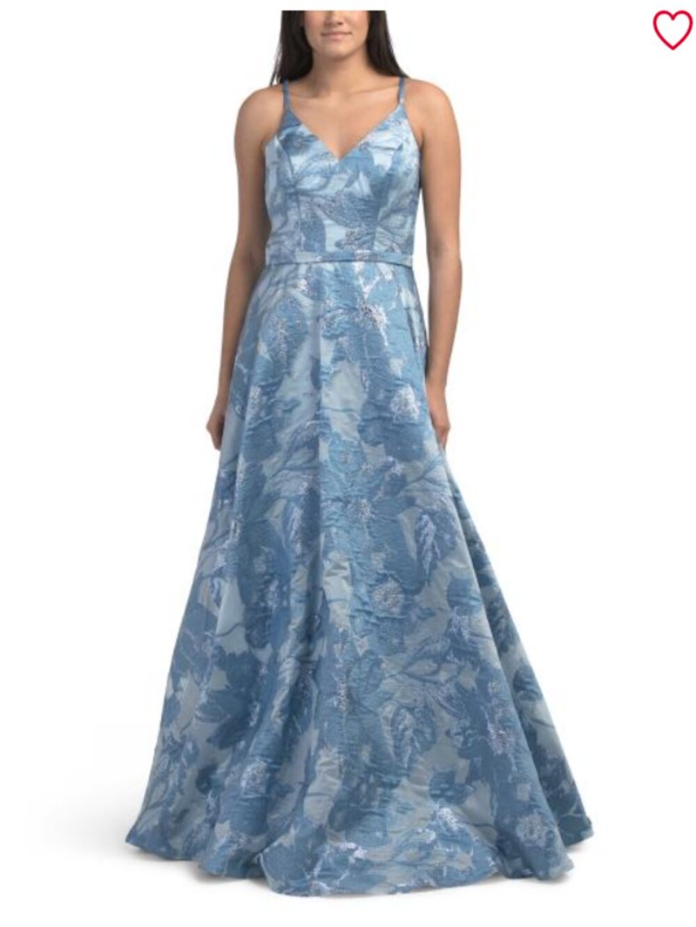 RENE BY RENE RUIZ Sleeveless Fil Coupe Gown with Belt
